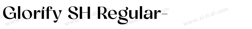 Glorify SH Regular字体转换